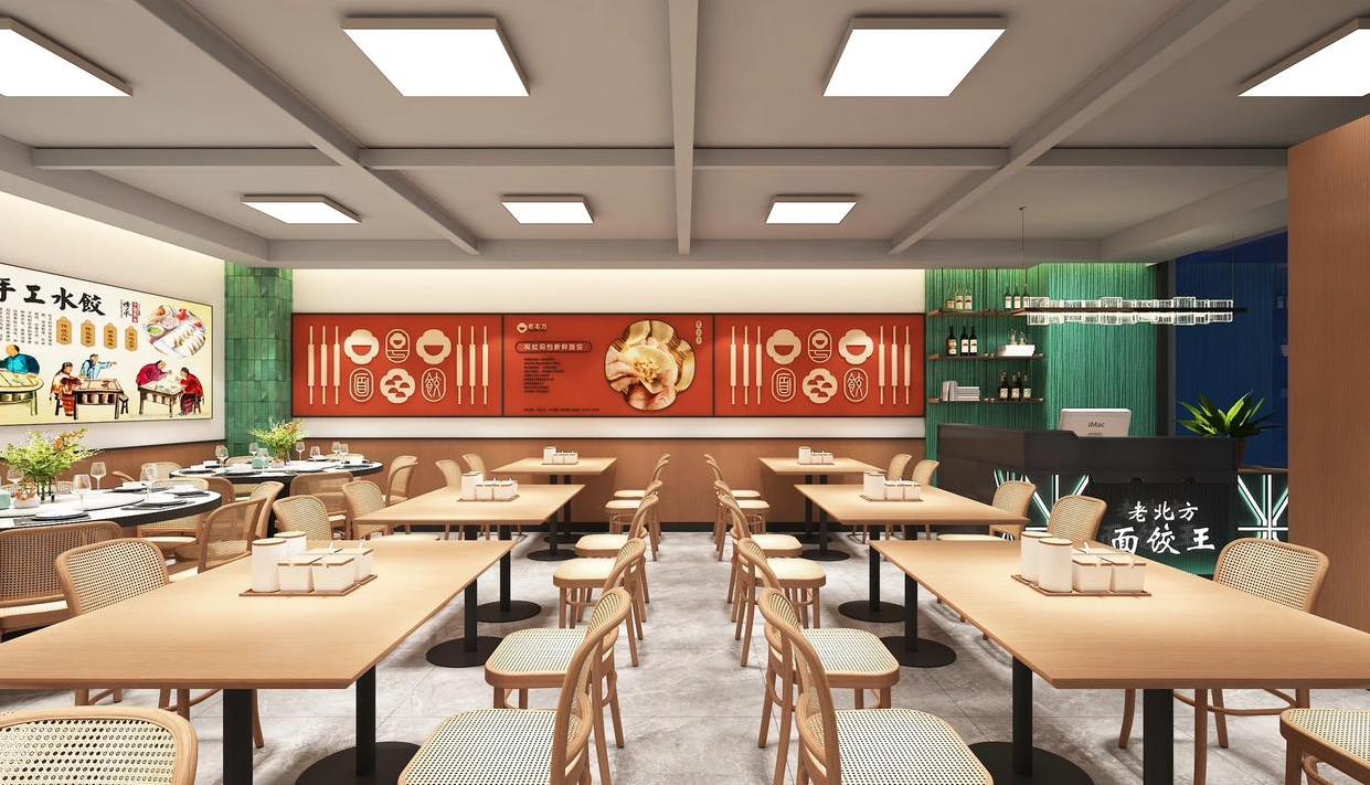 現(xiàn)代簡約風(fēng)格餐飲店設(shè)計效果圖案例